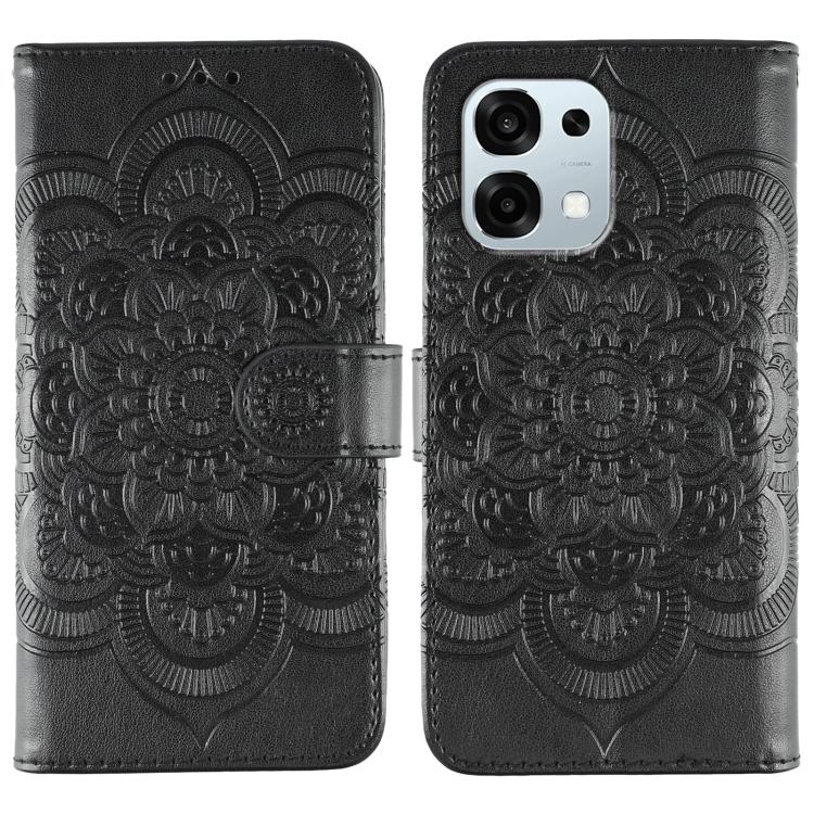 Sun Mandala Embossing Pattern Phone Leather Case, For OPPO Find X9, For OPPO A6 Pro 5G, For OPPO Find X9 Pro, For OPPO A5 Pro 5G Global, For OPPO Reno13 Pro, For OPPO Reno13