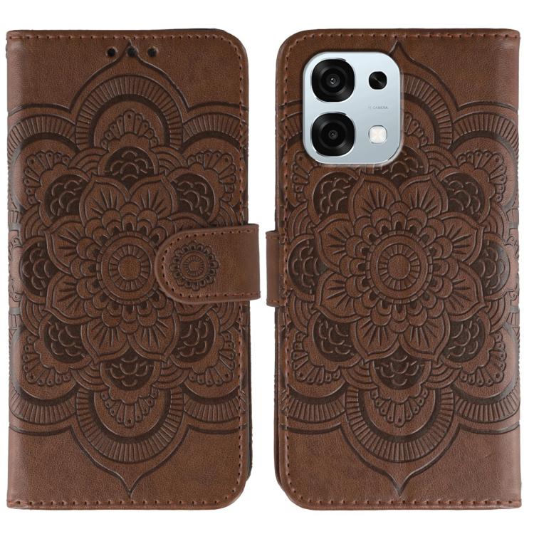 Sun Mandala Embossing Pattern Phone Leather Case, For OPPO Find X9, For OPPO A6 Pro 5G, For OPPO Find X9 Pro, For OPPO A5 Pro 5G Global, For OPPO Reno13 Pro, For OPPO Reno13