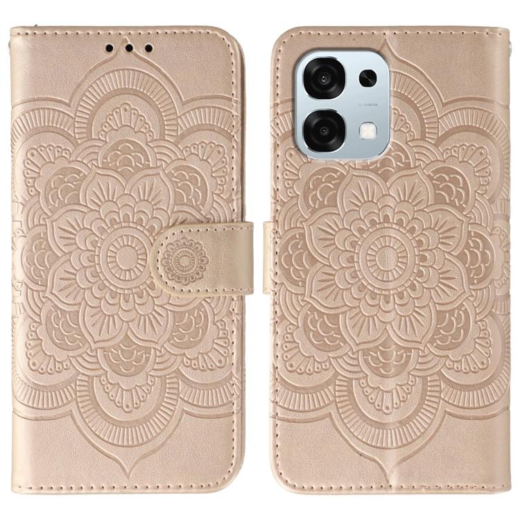 Sun Mandala Embossing Pattern Phone Leather Case, For OPPO Find X9, For OPPO A6 Pro 5G, For OPPO Find X9 Pro, For OPPO A5 Pro 5G Global, For OPPO Reno13 Pro, For OPPO Reno13