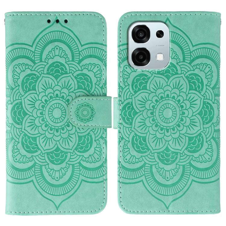 Sun Mandala Embossing Pattern Phone Leather Case, For OPPO Find X9, For OPPO A6 Pro 5G, For OPPO Find X9 Pro, For OPPO A5 Pro 5G Global, For OPPO Reno13 Pro, For OPPO Reno13