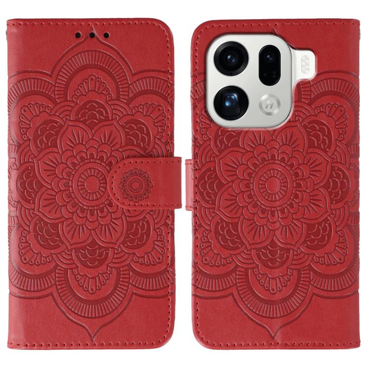 Sun Mandala Embossing Pattern Phone Leather Case, For OPPO Find X9, For OPPO A6 Pro 5G, For OPPO Find X9 Pro, For OPPO A5 Pro 5G Global, For OPPO Reno13 Pro, For OPPO Reno13