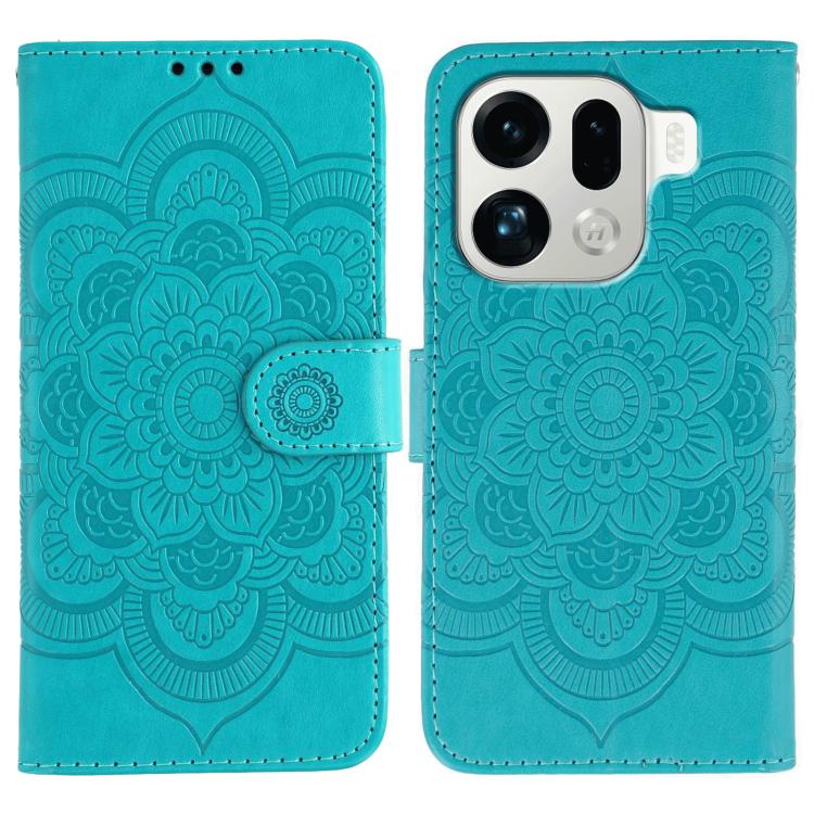 Sun Mandala Embossing Pattern Phone Leather Case, For OPPO Find X9, For OPPO A6 Pro 5G, For OPPO Find X9 Pro, For OPPO A5 Pro 5G Global, For OPPO Reno13 Pro, For OPPO Reno13