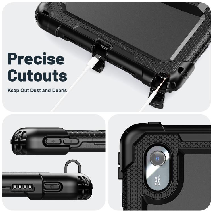 Silicone Hydric PC Tablet Case with Shoulder Strap & Holder, For Lenovo Xiaoxin Pad 11 2025 / 2024