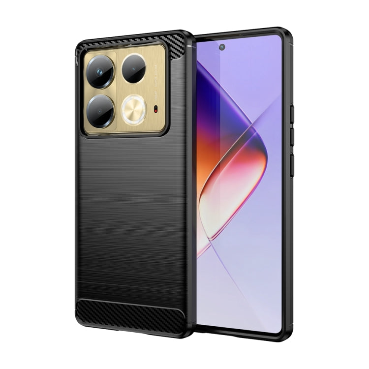 Carbon Fiber Brushed Texture TPU Phone Case, For Infinix Note 40X 5G, For Infinix Note 40 Pro 4G, For Infinix Note 40 Pro+ 5G, For Infinix Note 40 Pro 5G, For Infinix Note 40