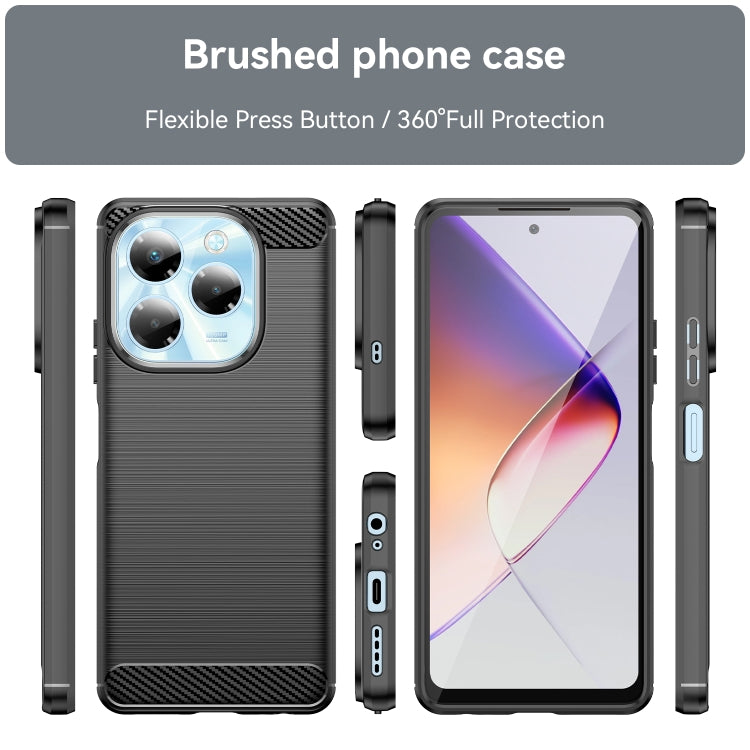 Carbon Fiber Brushed Texture TPU Phone Case, For Infinix Note 40X 5G, For Infinix Note 40 Pro 4G, For Infinix Note 40 Pro+ 5G, For Infinix Note 40 Pro 5G, For Infinix Note 40