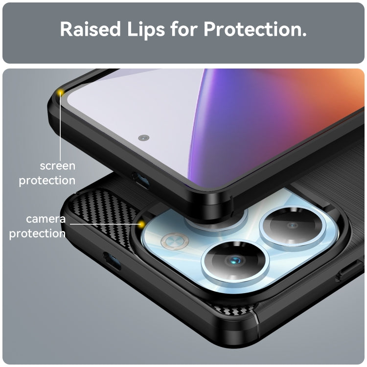 Carbon Fiber Brushed Texture TPU Phone Case, For Infinix Note 40X 5G, For Infinix Note 40 Pro 4G, For Infinix Note 40 Pro+ 5G, For Infinix Note 40 Pro 5G, For Infinix Note 40