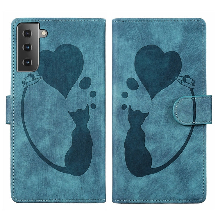 Pen Heart Cat Embossed Leather Phone Case, For Samsung Galaxy A14 5G, For Samsung Galaxy A13 4G / 5G / A04, For Samsung Galaxy A53 5G, For Samsung Galaxy A33 5G, For Samsung Galaxy S22 Ultra 5G, For Samsung Galaxy S22+ 5G, For Samsung Galaxy S22 5G    ...
