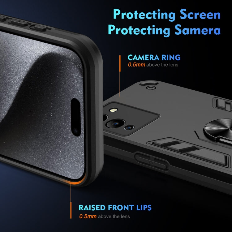Shockproof Metal Ring Holder Phone Case, For Infinix Note 12 G96, For Infinix Zero 5G 2023, For Infinix Hot 11s NFC, For Infinix Smart 6, For Infinix Smart 5