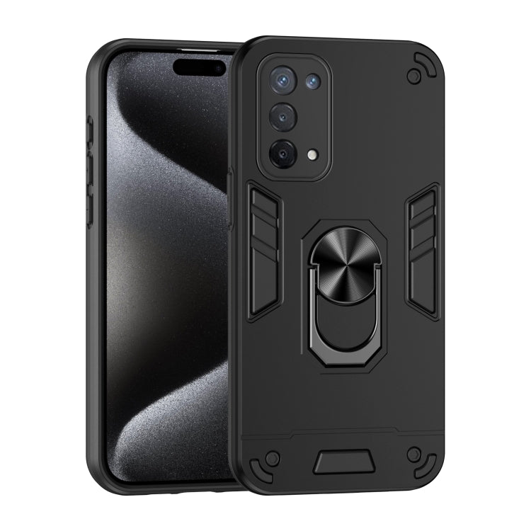Shockproof Metal Ring Holder Phone Case, For OPPO Reno7 Z 5G, For OPPO Reno6 Lite, For OPPO A16, For OPPO A74 5G, For OPPO F19 Pro+, For OPPO A79 5G, For OPPO A59 5G