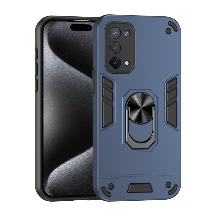 Shockproof Metal Ring Holder Phone Case, For OPPO Reno7 Z 5G, For OPPO Reno6 Lite, For OPPO A16, For OPPO A74 5G, For OPPO F19 Pro+, For OPPO A79 5G, For OPPO A59 5G