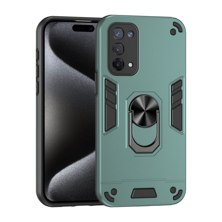 Shockproof Metal Ring Holder Phone Case, For OPPO Reno7 Z 5G, For OPPO Reno6 Lite, For OPPO A16, For OPPO A74 5G, For OPPO F19 Pro+, For OPPO A79 5G, For OPPO A59 5G
