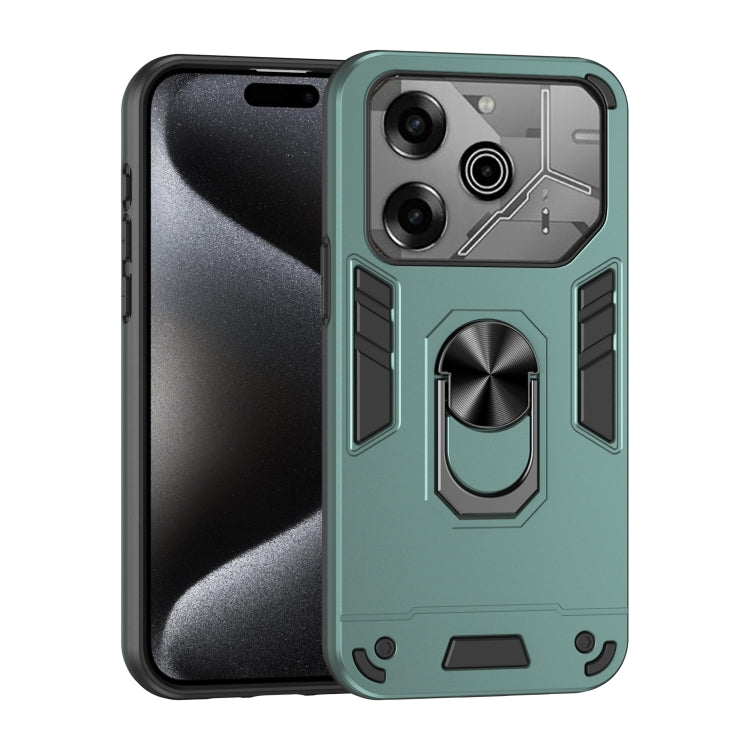 Shockproof Metal Ring Holder Phone Case, For Tecno Pova Slim 5G / Spark Slim 4G, For Tecno Pova 7 5G, For Tecno Pova 7 Ultra 5G, For Tecno Pova 7 4G, For Tecno Camon 40 Pro 4G, For Tecno Camon 40, For Tecno Camon 40 Pro 5G, For Tecno Camon 30S / 30S Pr...