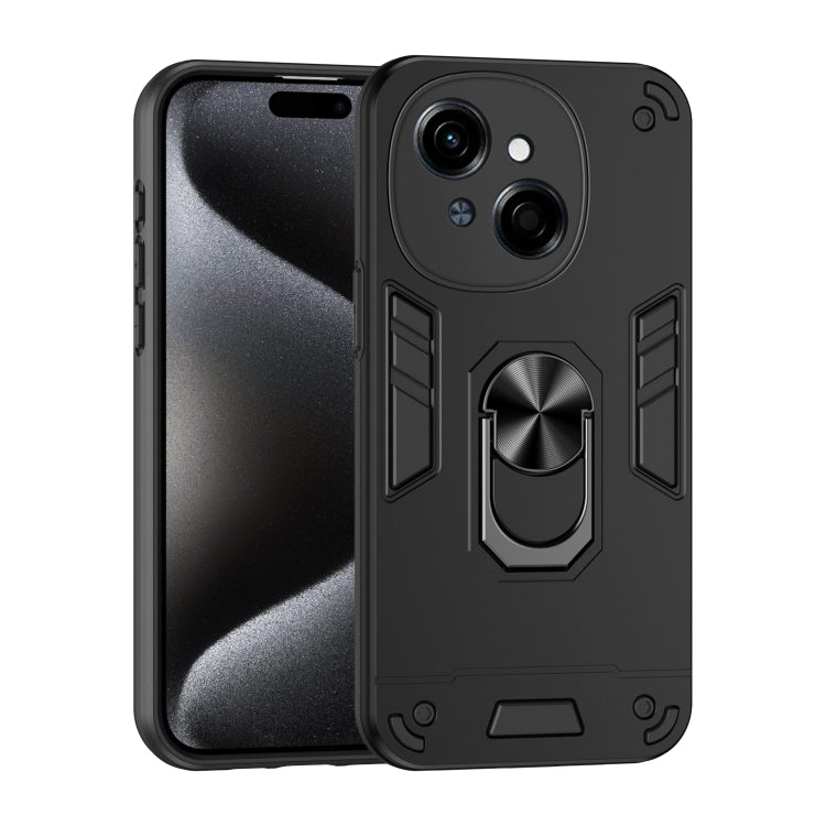 Shockproof Metal Ring Holder Phone Case, For Tecno Pova Slim 5G / Spark Slim 4G, For Tecno Pova 7 5G, For Tecno Pova 7 Ultra 5G, For Tecno Pova 7 4G, For Tecno Camon 40 Pro 4G, For Tecno Camon 40, For Tecno Camon 40 Pro 5G, For Tecno Camon 30S / 30S Pr...