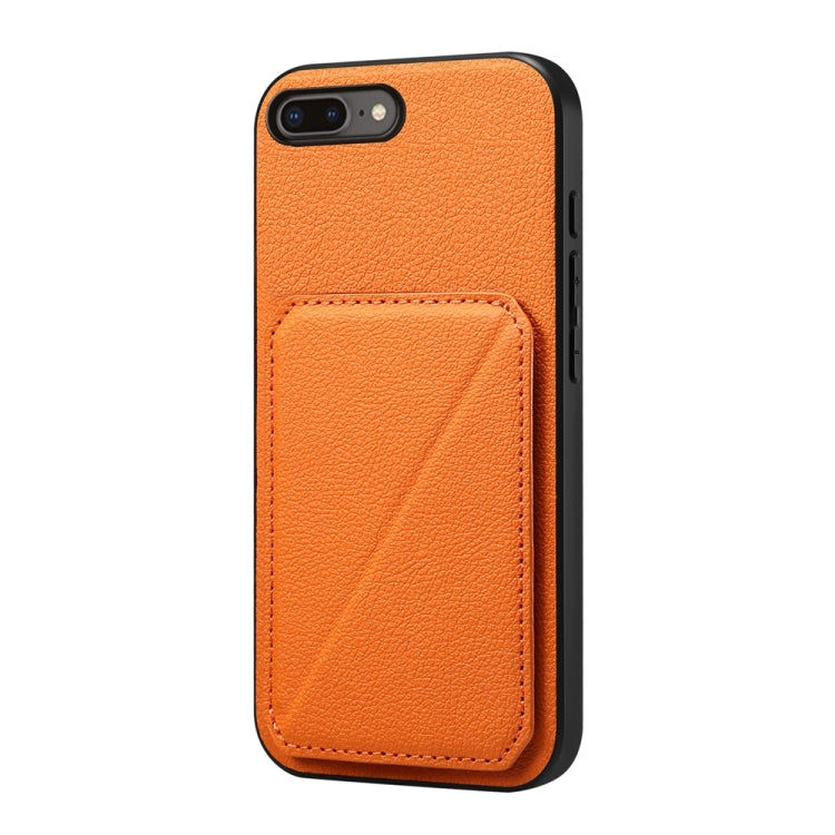 D04 Calf Texture Dual Card Slot Holder Phone Case, For iPhone 11, For iPhone 11 Pro, For iPhone X / XS, For iPhone XR, For iPhone XS Max, For iPhone 7 Plus / 8 Plus