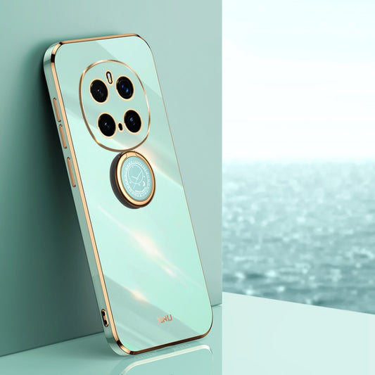 XINLI Straight 6D Plating Gold Edge TPU Shockproof Case with Ring Holder, For Honor Magic7 Pro, For Honor Magic7, For Honor X60 Pro, For Honor X60, For Honor Play9T 5G, For Honor X60i