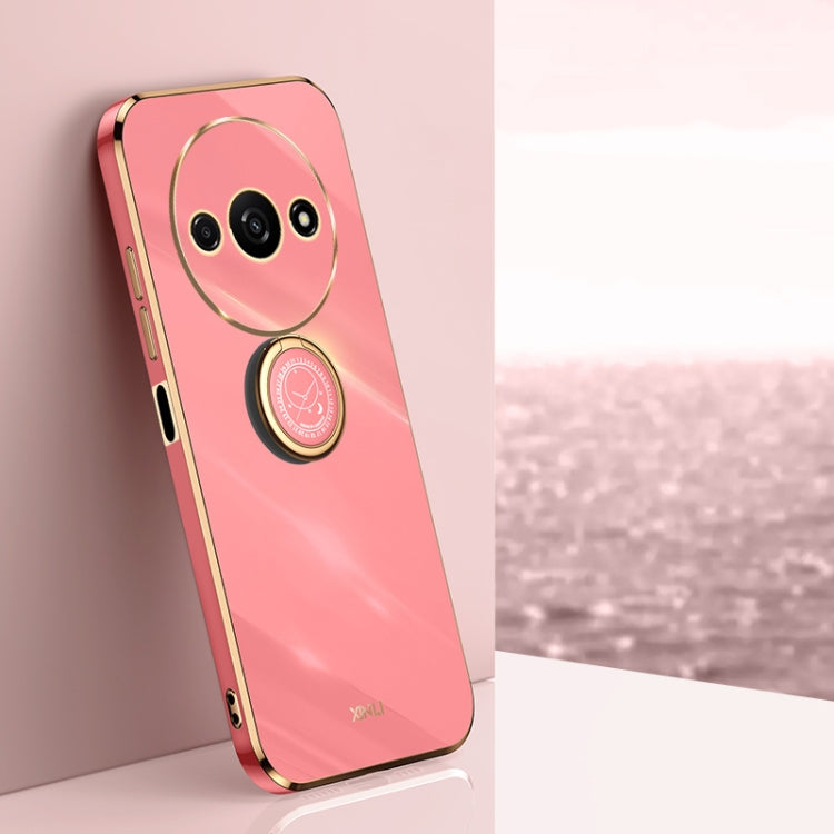 XINLI Straight Edge 6D Electroplate TPU Phone Case with Ring Holder, For Xiaomi Civi 4 Pro, For Xiaomi Redmi A3, For Xiaomi 14 Ultra 5G