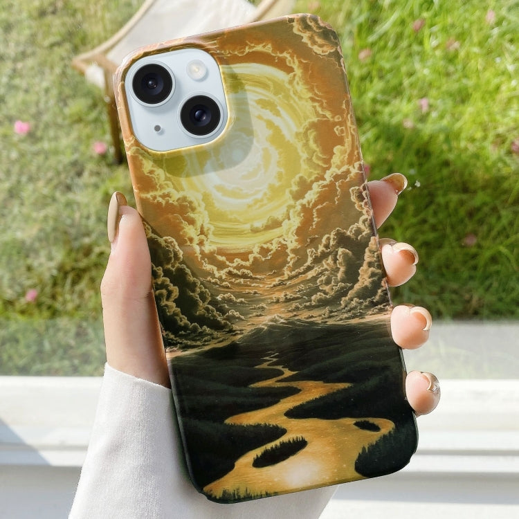 Varnishing Water Stick PC Phone Case, For iPhone 15 Plus, For iPhone 15
