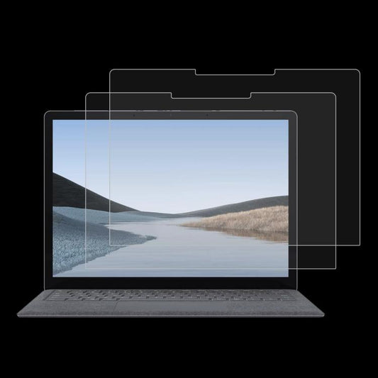 2pcs 9H 0.3mm Explosion-proof Tempered Glass Film, For Microsoft Surface Laptop 13 inch, For Microsoft Surface Laptop 7 15 inch, For Microsoft Surface Laptop 7 13.8, For Microsoft Surface Laptop 6 15, For Microsoft Surface Laptop 6 13.5