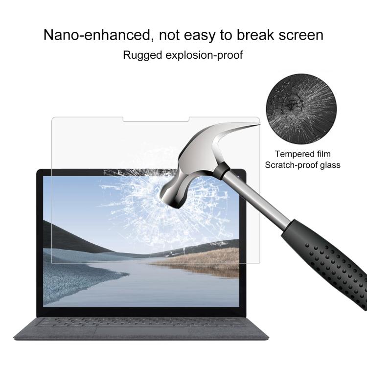 2pcs 9H 0.3mm Explosion-proof Tempered Glass Film, For Microsoft Surface Laptop 13 inch, For Microsoft Surface Laptop 7 15 inch, For Microsoft Surface Laptop 7 13.8, For Microsoft Surface Laptop 6 15, For Microsoft Surface Laptop 6 13.5