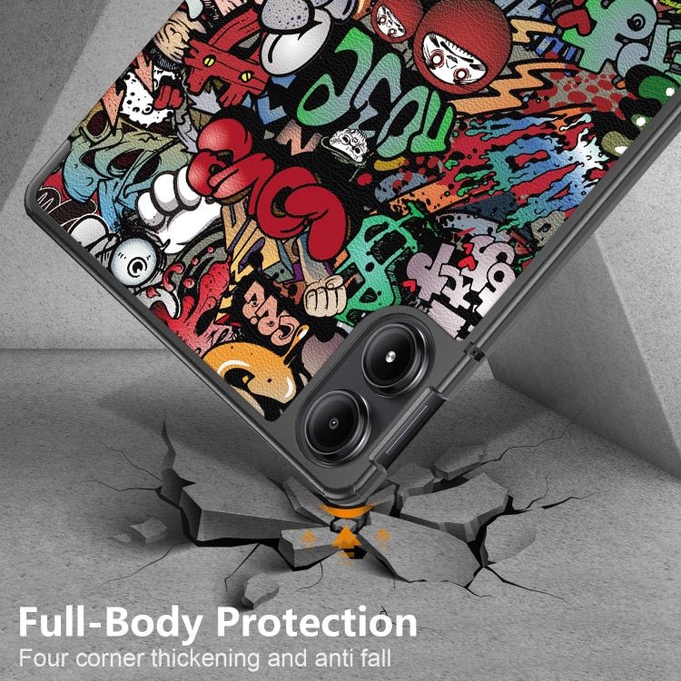 Custer Painted 3-Fold Stand Leather Smart Tablet Case, For Xiaomi Redmi Pad Pro 12.1