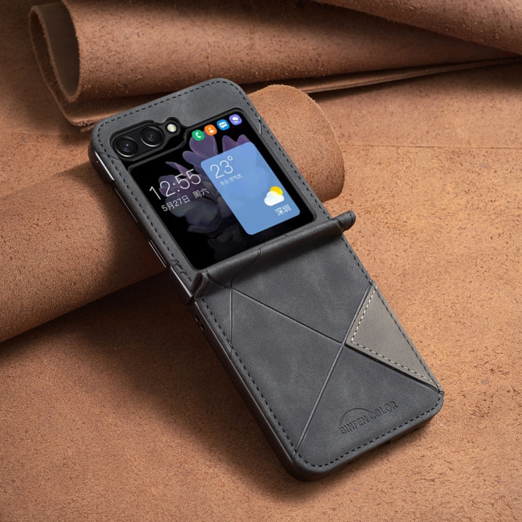 Rhombus Texture PU + PC Shockproof Phone Case, For Samsung Galaxy Z Flip7 FE / Flip6, For Samsung Galaxy Z Flip7, For Samsung Galaxy Z Flip5