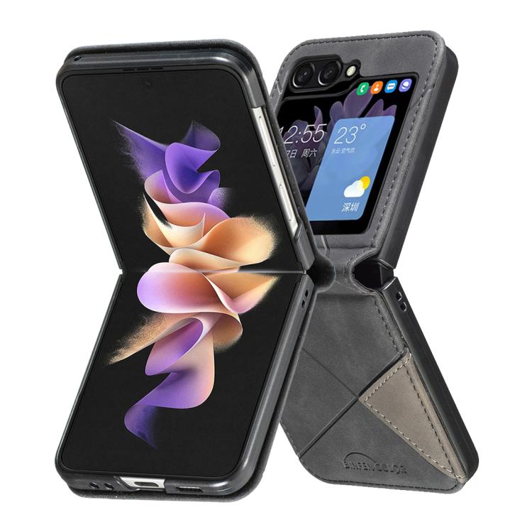 Rhombus Texture PU + PC Shockproof Phone Case, For Galaxy Z Flip8 5G, For Samsung Galaxy Z Flip7 FE / Flip6, For Samsung Galaxy Z Flip7, For Samsung Galaxy Z Flip5