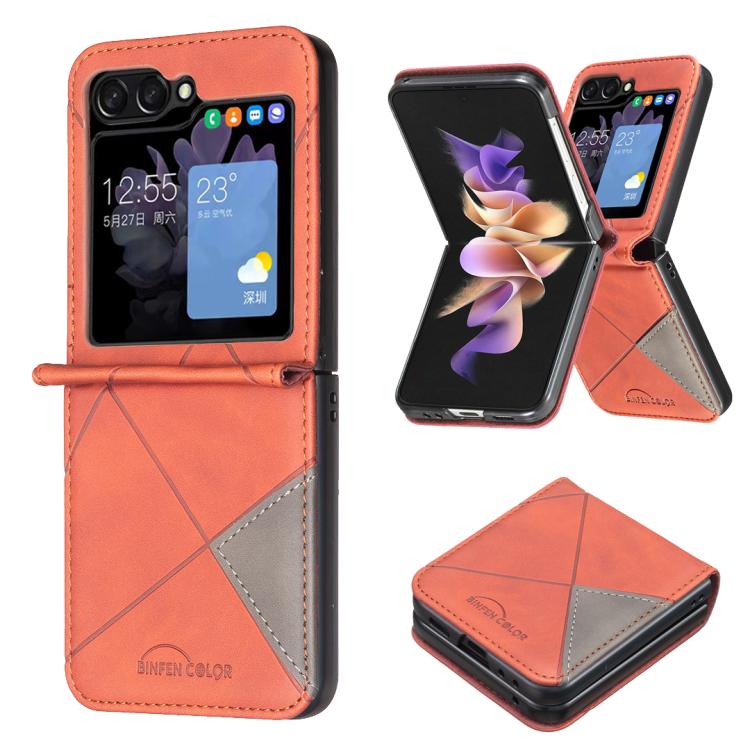 Rhombus Texture PU + PC Shockproof Phone Case, For Galaxy Z Flip8 5G, For Samsung Galaxy Z Flip7 FE / Flip6, For Samsung Galaxy Z Flip7, For Samsung Galaxy Z Flip5