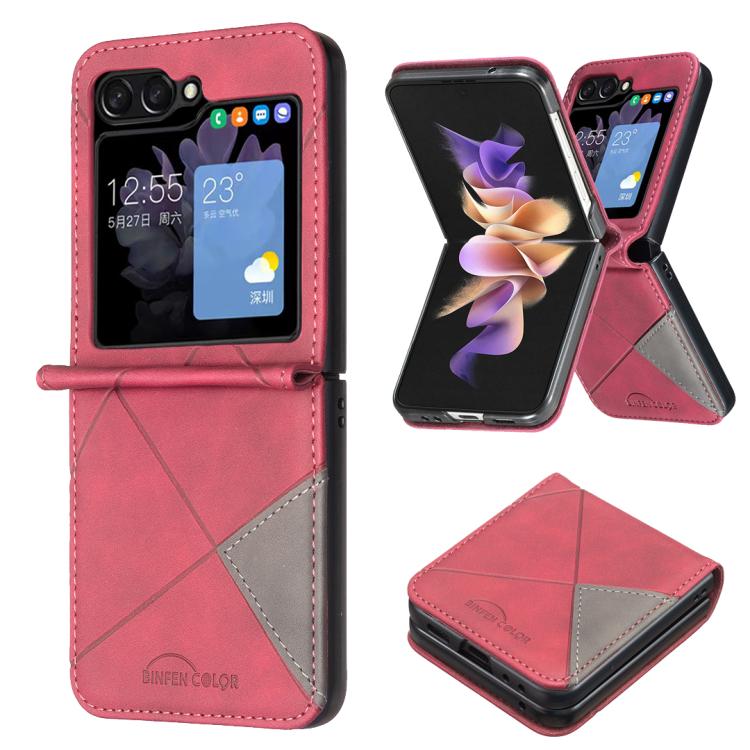 Rhombus Texture PU + PC Shockproof Phone Case, For Galaxy Z Flip8 5G, For Samsung Galaxy Z Flip7 FE / Flip6, For Samsung Galaxy Z Flip7, For Samsung Galaxy Z Flip5