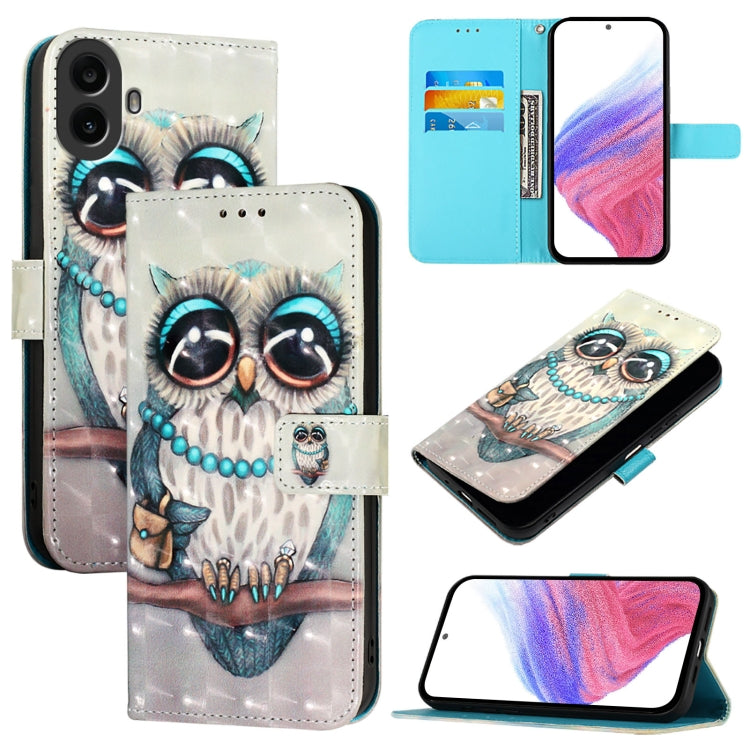 3D Painting Horizontal Flip Leather Phone Case, For Nothing Phone 4a Pro, For Nothing Phone 4a, For Nothing CMF Phone 1, For Nothing Phone 2a