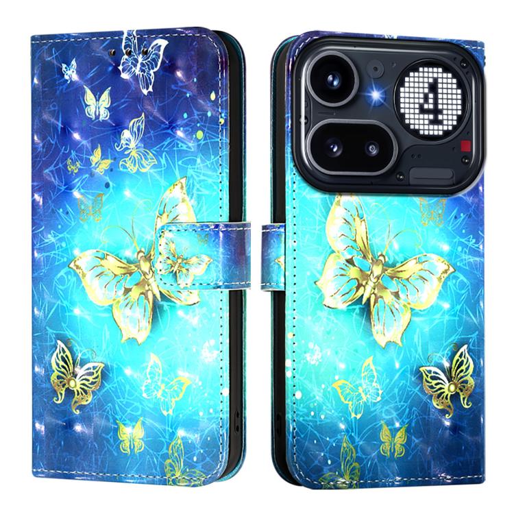 3D Painting Horizontal Flip Leather Phone Case, For Nothing Phone 4a Pro, For Nothing Phone 4a, For Nothing CMF Phone 1, For Nothing Phone 2a
