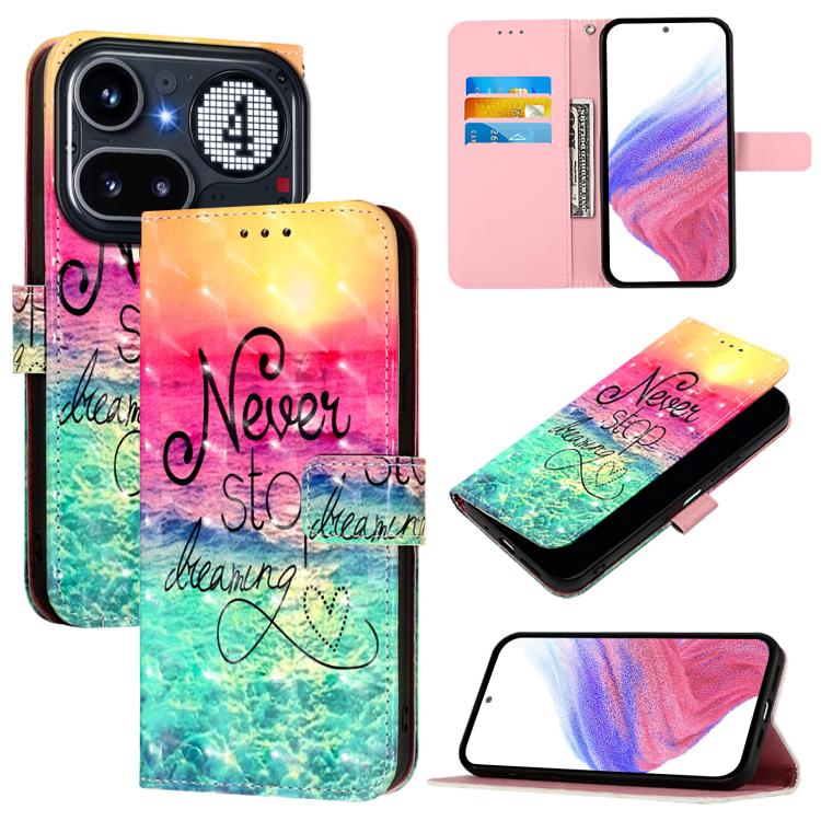 3D Painting Horizontal Flip Leather Phone Case, For Nothing Phone 4a Pro, For Nothing Phone 4a, For Nothing CMF Phone 1, For Nothing Phone 2a