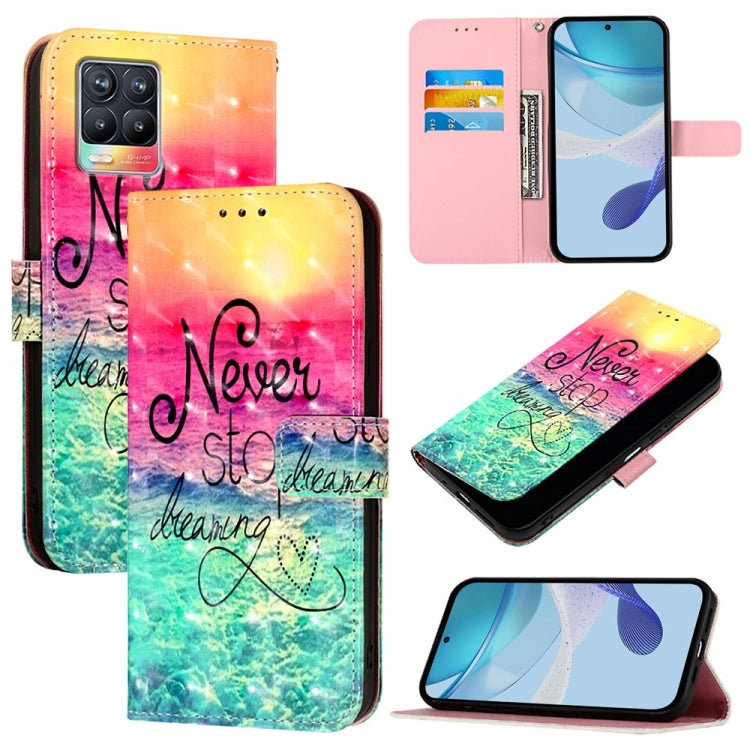 3D Painting Horizontal Flip Leather Phone Case, For Realme C20 / C11 2021 / C21, For Realme C21Y, For Realme C25 / C25s / C15 / C12 / 7i Global, For Realme 8 4G / 8 Pro 4G, For Realme GT 5G / GT Neo 5G, For Realme C17 / 7i