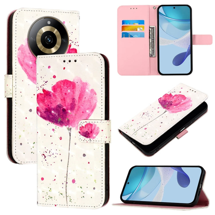 3D Painting Horizontal Flip Leather Phone Case, For Realme 11 5G Global / 11x 5G, For Realme 11 4G Global, For Realme GT5 / GT5 240W, For Realme Narzo 60 Pro Global, For Realme C65 4G Global, For Realme C55 4G Global / Narzo N55