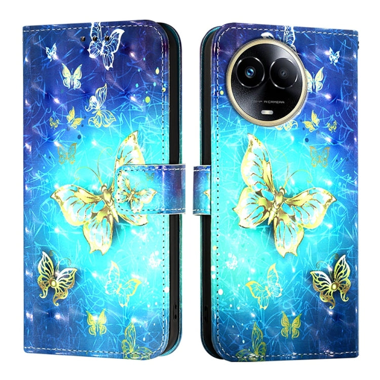 3D Painting Horizontal Flip Leather Phone Case, For Realme 11 5G Global / 11x 5G, For Realme 11 4G Global, For Realme GT5 / GT5 240W, For Realme Narzo 60 Pro Global, For Realme C65 4G Global, For Realme C55 4G Global / Narzo N55