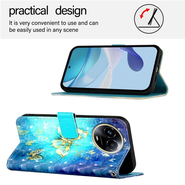3D Painting Horizontal Flip Leather Phone Case, For Realme 11 5G Global / 11x 5G, For Realme 11 4G Global, For Realme GT5 / GT5 240W, For Realme Narzo 60 Pro Global, For Realme C65 4G Global, For Realme C55 4G Global / Narzo N55
