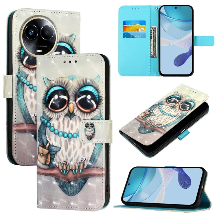 3D Painting Horizontal Flip Leather Phone Case, For Realme 11 5G Global / 11x 5G, For Realme 11 4G Global, For Realme GT5 / GT5 240W, For Realme Narzo 60 Pro Global, For Realme C65 4G Global, For Realme C55 4G Global / Narzo N55
