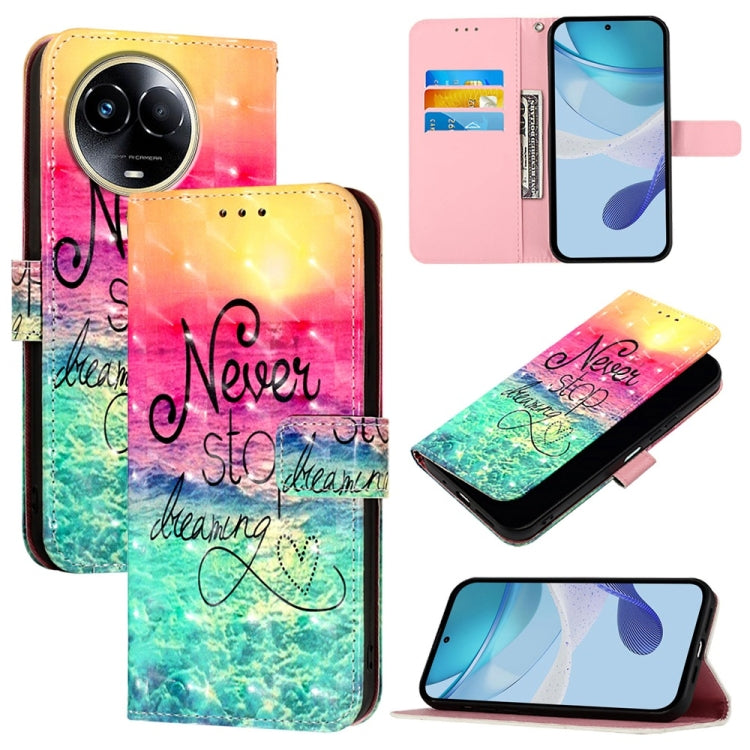 3D Painting Horizontal Flip Leather Phone Case, For Realme 11 5G Global / 11x 5G, For Realme 11 4G Global, For Realme GT5 / GT5 240W, For Realme Narzo 60 Pro Global, For Realme C65 4G Global, For Realme C55 4G Global / Narzo N55