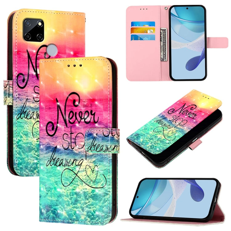 3D Painting Horizontal Flip Leather Phone Case, For Realme C20 / C11 2021 / C21, For Realme C21Y, For Realme C25 / C25s / C15 / C12 / 7i Global, For Realme 8 4G / 8 Pro 4G, For Realme GT 5G / GT Neo 5G, For Realme C17 / 7i