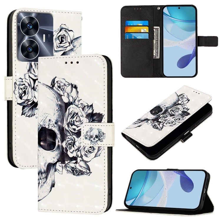 3D Painting Horizontal Flip Leather Phone Case, For Realme 11 5G Global / 11x 5G, For Realme 11 4G Global, For Realme GT5 / GT5 240W, For Realme Narzo 60 Pro Global, For Realme C65 4G Global, For Realme C55 4G Global / Narzo N55