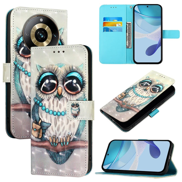 3D Painting Horizontal Flip Leather Phone Case, For Realme 11 5G Global / 11x 5G, For Realme 11 4G Global, For Realme GT5 / GT5 240W, For Realme Narzo 60 Pro Global, For Realme C65 4G Global, For Realme C55 4G Global / Narzo N55