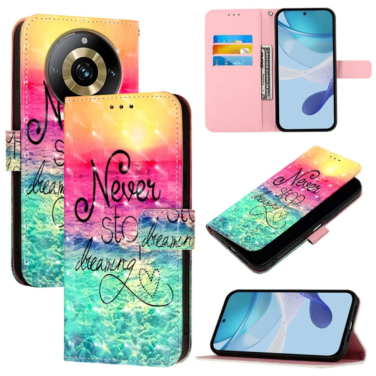 3D Painting Horizontal Flip Leather Phone Case, For Realme 11 5G Global / 11x 5G, For Realme 11 4G Global, For Realme GT5 / GT5 240W, For Realme Narzo 60 Pro Global, For Realme C65 4G Global, For Realme C55 4G Global / Narzo N55