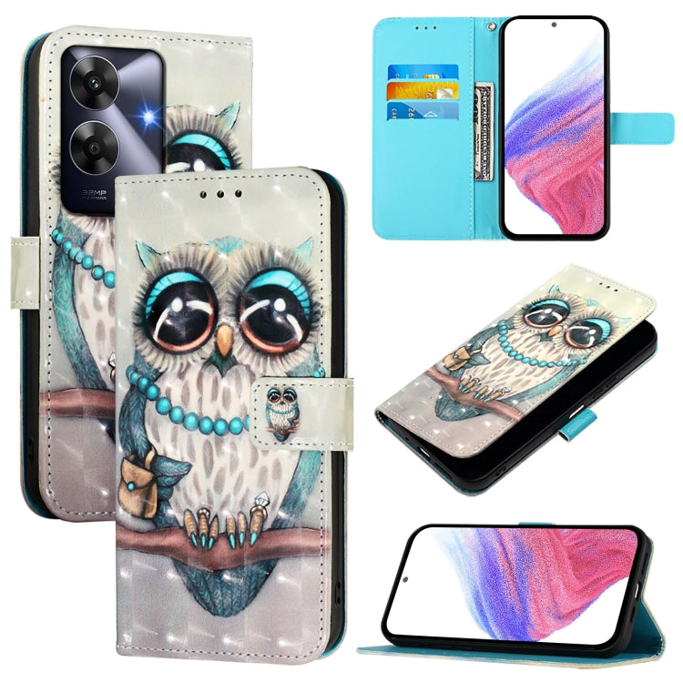 3D Painting Horizontal Flip Leather Phone Case, For Realme 14 Pro 5G, For Realme GT7 Pro 5G, For Realme C63 5G Global, For Realme Note 60 4G Global, For Realme 13+ 5G Global, For Realme 13 Pro 5G / 13 Pro+ 5G