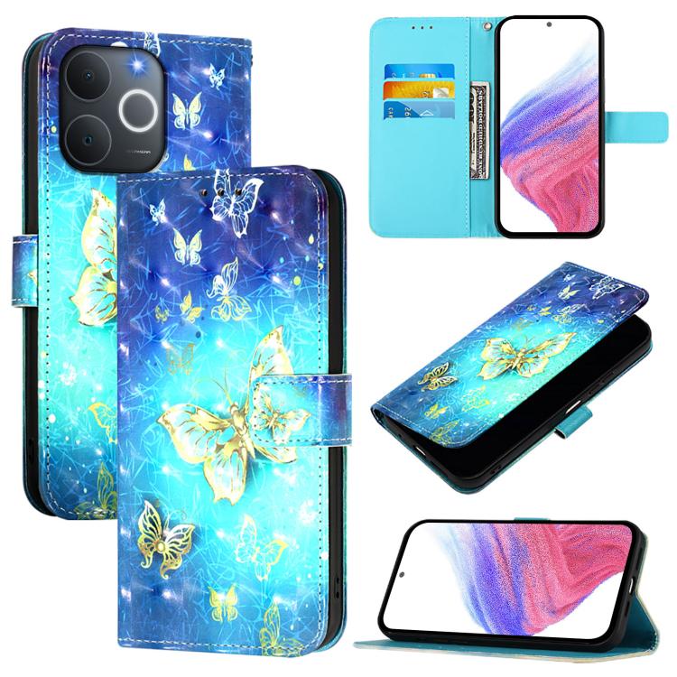 3D Painting Horizontal Flip Leather Phone Case, For Realme 16 Pro+ 5G, For Realme 16 Pro 5G, For Realme C71 4G India / Note 70 4G, For Realme C85 5G / 15x 5G India, For Realme C71 4G Global, For Realme 14 Pro+ 5G