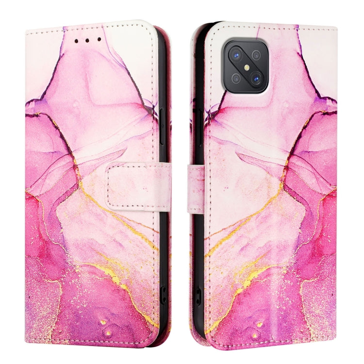 PT003 Marble Pattern Flip Leather Phone Case, For OPPO A92s