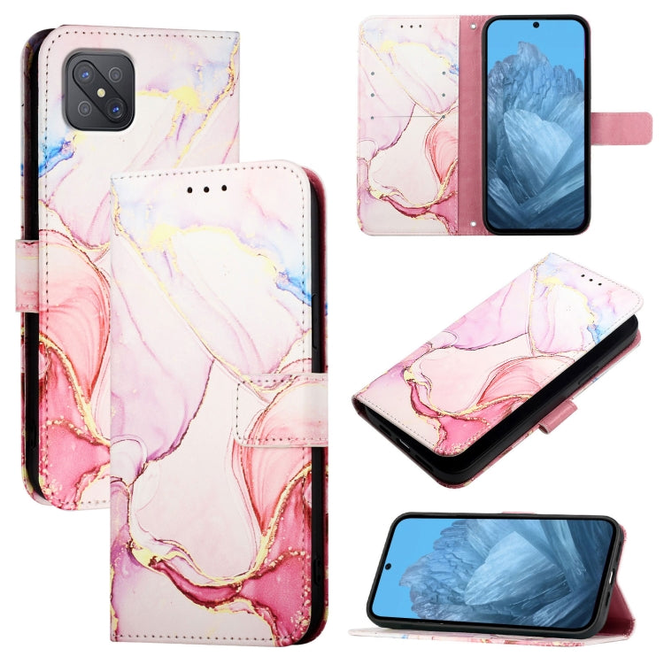 PT003 Marble Pattern Flip Leather Phone Case, For OPPO A92s