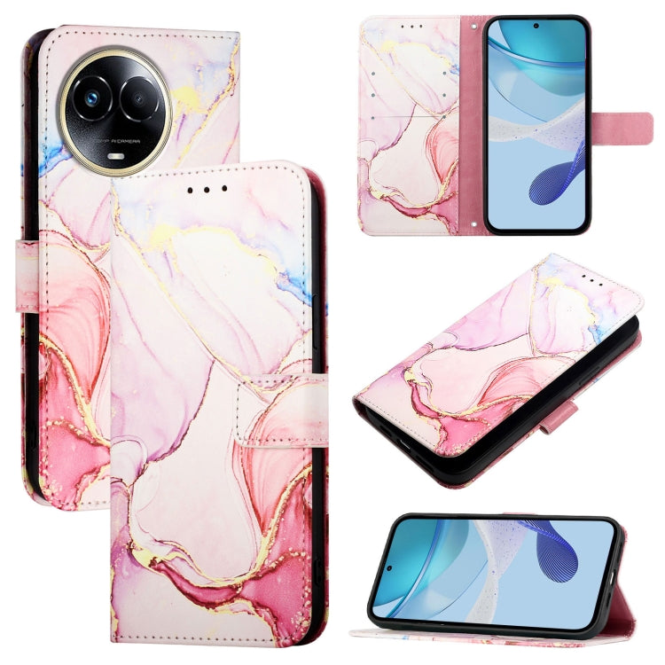 PT003 Marble Pattern Flip Leather Phone Case, For Realme C53 4G / Narzo N53 4G Global, For Realme 12 Pro / 12 Pro+ 5G Global, For Realme C67 4G Global, For Realme C67 5G India / Narzo 60x 5G Global, For Realme 11 4G Global                              ...