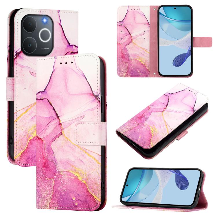 PT003 Marble Pattern Flip Leather Phone Case, For Realme 16 Pro+ 5G, For Realme 16 Pro 5G, For Realme C71 4G India / Note 70 4G, For Realme C85 5G / 15x 5G India, For Realme P4 Pro 5G, For Realme P4, For Realme 15T 5G Global                            ...