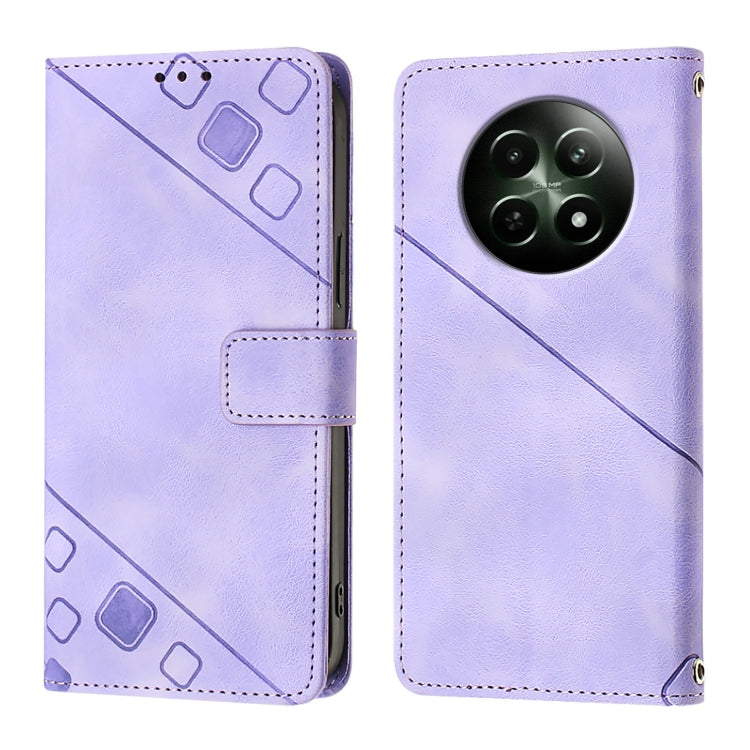 Skin-feel Embossed Leather Phone Case, For Realme Narzo 70 Pro India, For Realme 12 5G Global, For Realme Note 50 4G Global / Realme C51 4G, For Realme C53 4G / Narzo N53 4G Global, For Realme 12 Pro / 12 Pro+ 5G Global, For Realme C67 4G Global       ...