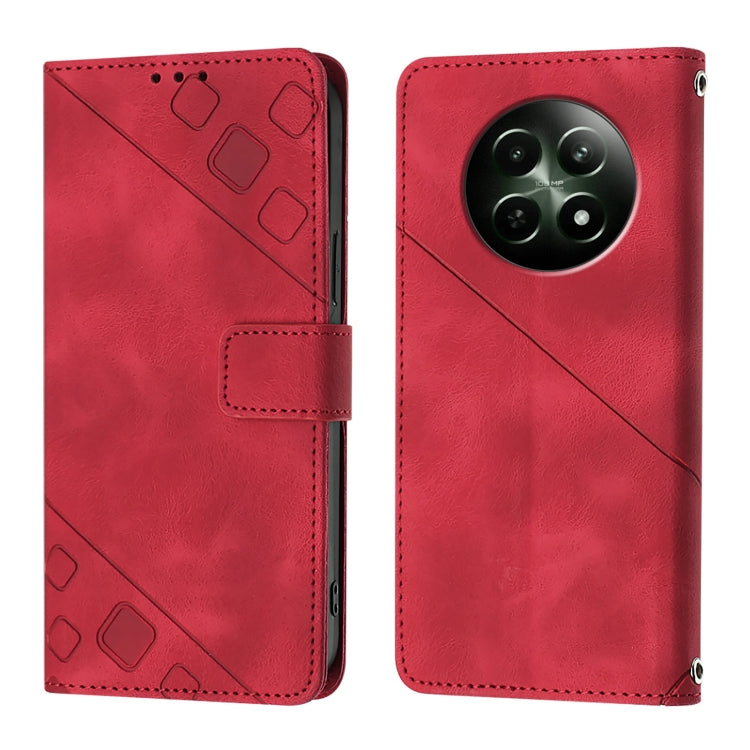Skin-feel Embossed Leather Phone Case, For Realme Narzo 70 Pro India, For Realme 12 5G Global, For Realme Note 50 4G Global / Realme C51 4G, For Realme C53 4G / Narzo N53 4G Global, For Realme 12 Pro / 12 Pro+ 5G Global, For Realme C67 4G Global       ...