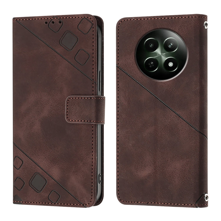 Skin-feel Embossed Leather Phone Case, For Realme Narzo 70 Pro India, For Realme 12 5G Global, For Realme Note 50 4G Global / Realme C51 4G, For Realme C53 4G / Narzo N53 4G Global, For Realme 12 Pro / 12 Pro+ 5G Global, For Realme C67 4G Global       ...
